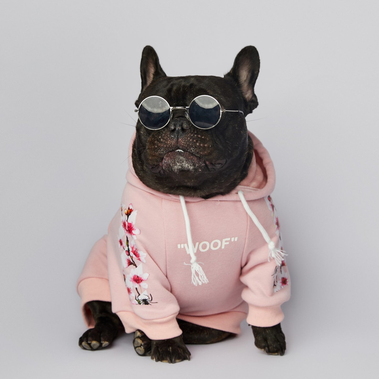 Dog Pink Woof Hoodie - Frenchiely