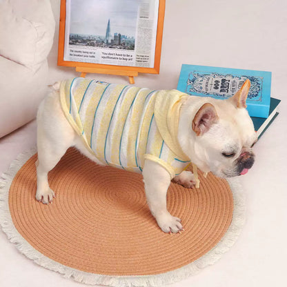 Dog Breathable Hooded Stripe Sweatshirt