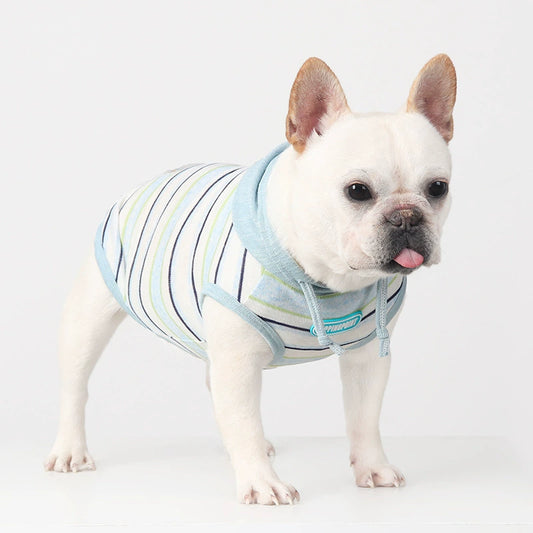 Dog Breathable Hooded Stripe Sweatshirt dogplaidhoodedsweatshirtformediumdogsbyFrenchiely_2