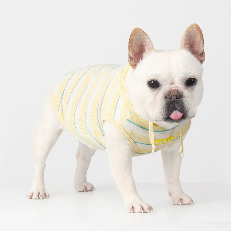 Dog Breathable Hooded Stripe Sweatshirt