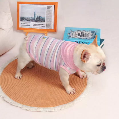 Dog Breathable Hooded Stripe Sweatshirt