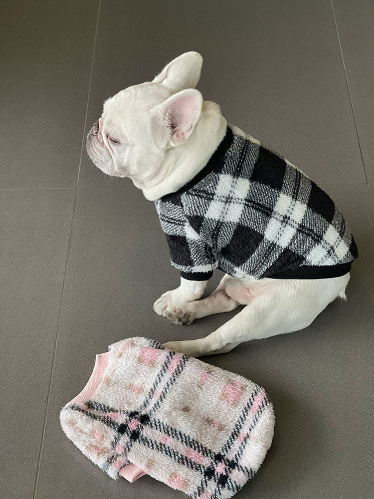 Dog Plaid Sweater - Frenchiely