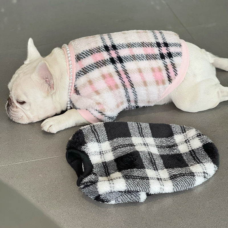 Dog Plaid Sweater - Frenchiely