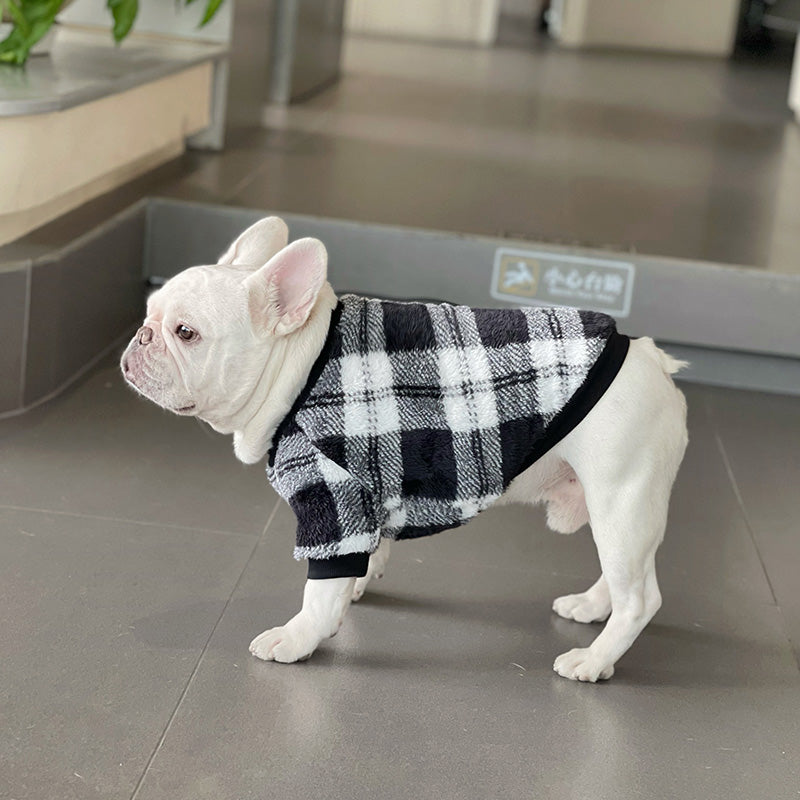 Dog Plaid Sweater - Frenchiely