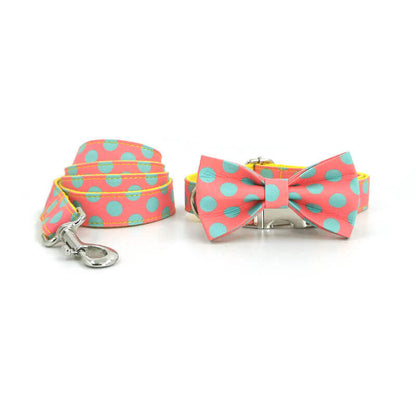 Dog Polka Collar Leash Set - Frenchiely