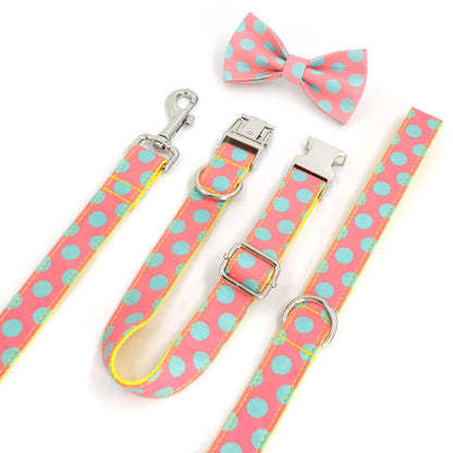 Dog Polka Collar Leash Set - Frenchiely