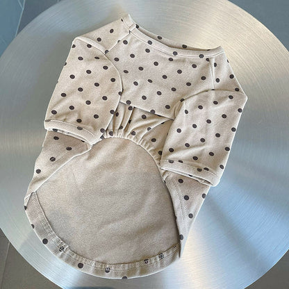 Dog Stretchy Polka Cotton Shirt for Medium dogs by Frenchiely