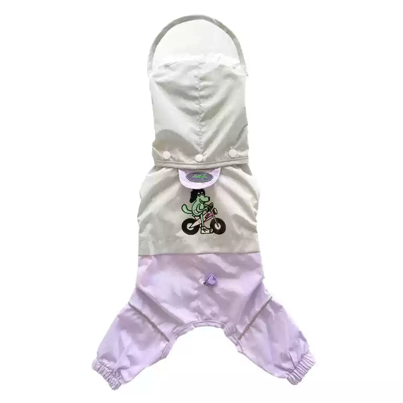 dog adjustable rain coat jacket for small medium dogs 
