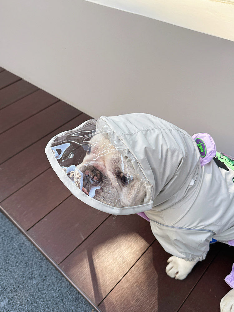 dog adjustable rain coat jacket for small medium dogs 