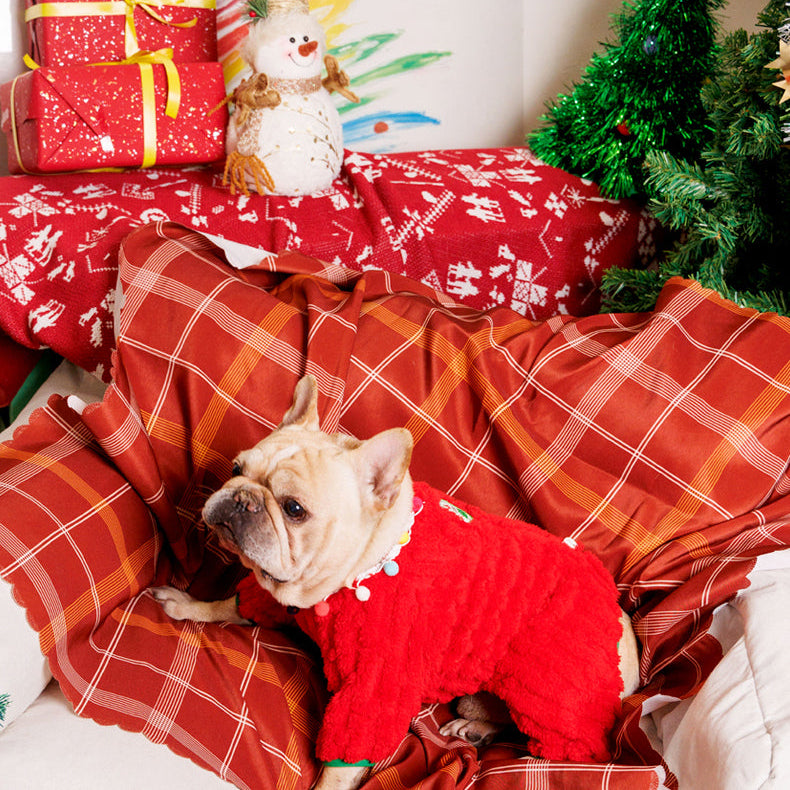 Red Christmas Jumpsuit dogredChristmasjumpsuitpajamasformediumdogsbyFrenchiely_1