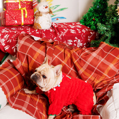 Red Christmas Jumpsuit dogredChristmasjumpsuitpajamasformediumdogsbyFrenchiely_1