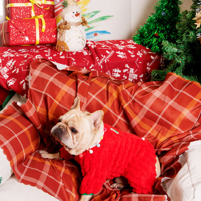 Red Christmas Jumpsuit dogredChristmasjumpsuitpajamasformediumdogsbyFrenchiely_2