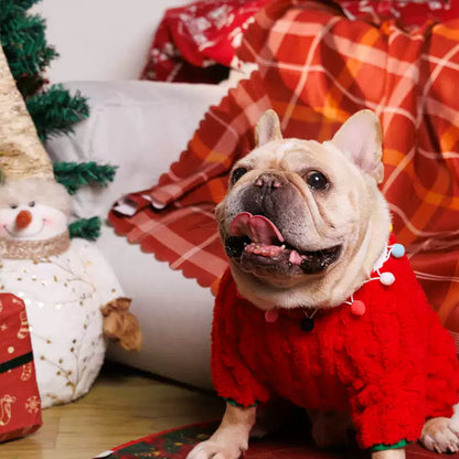 Red Christmas Jumpsuit dogredChristmasjumpsuitpajamasformediumdogsbyFrenchiely_5