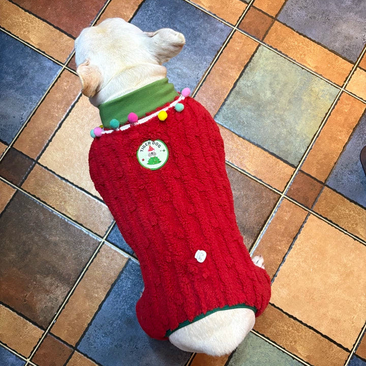 Red Christmas Jumpsuit dogredChristmasjumpsuitpajamasformediumdogsbyFrenchiely_6