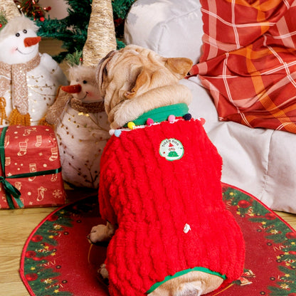 Red Christmas Jumpsuit dogredChristmasjumpsuitpajamasformediumdogsbyFrenchiely_7