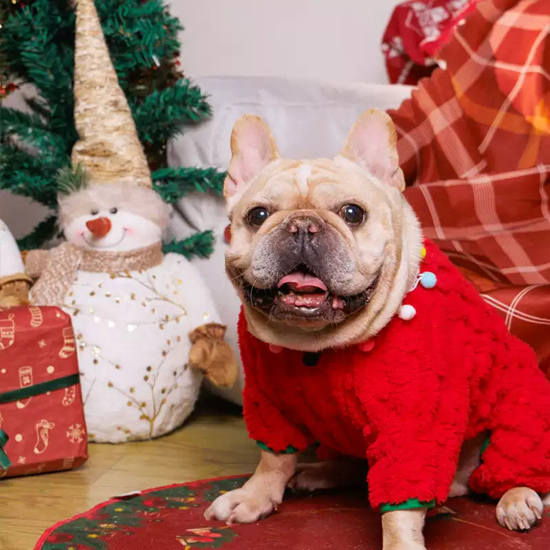 Red Christmas Jumpsuit dogredChristmasjumpsuitpajamasformediumdogsbyFrenchiely_9