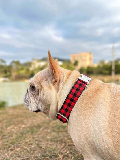 Dog Red Buffalo Collar - Frenchiely