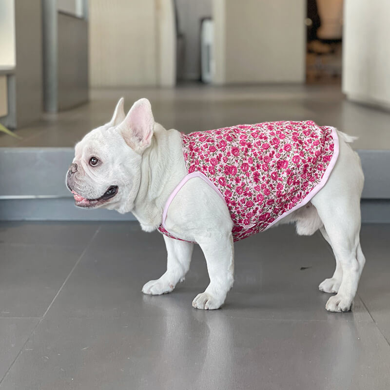 DOG RED FLORAL SHIRT FOR MEDIUM DOGS 