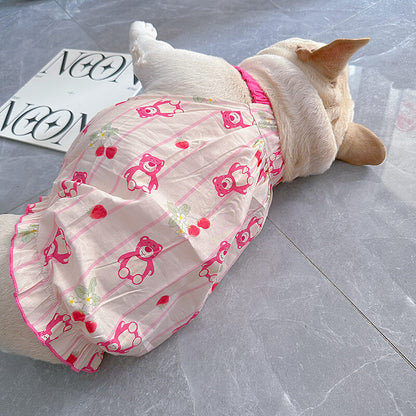 Dog Pink Bear Dress for small medium dogs by Frenchiely