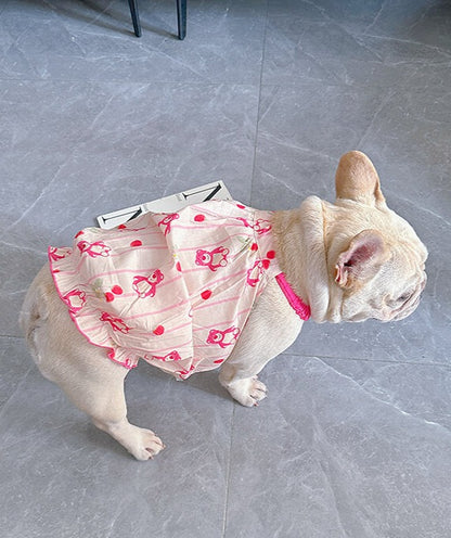 Dog Pink Bear Dress for small medium dogs by Frenchiely