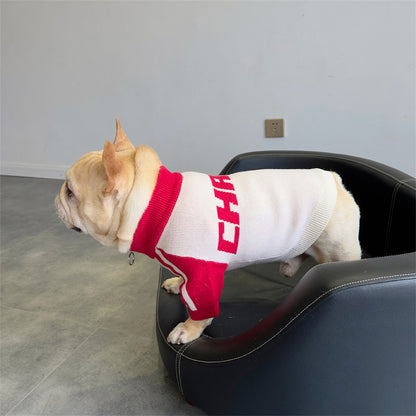 dog sportswear zipperup cardigan for medium dogs by Frenchiely