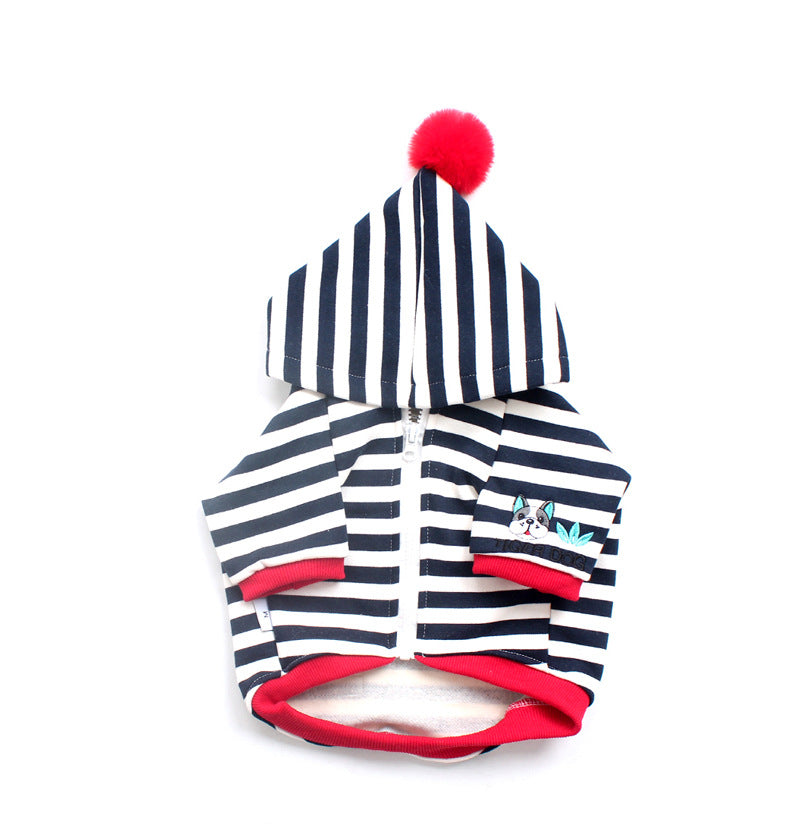 Zipper Stripe Hoodie dogstripehoodedzippercoatformediumdogs_11