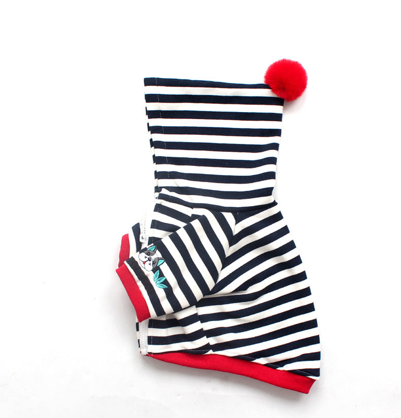 Zipper Stripe Hoodie Black dogstripehoodedzippercoatformediumdogs_12