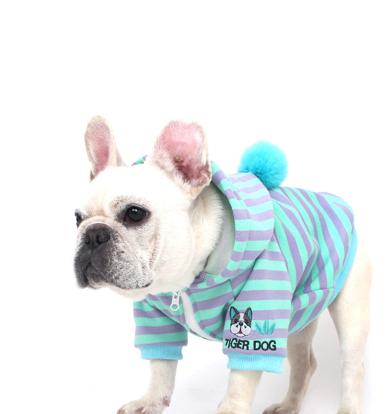 Zipper Stripe Hoodie dogstripehoodedzippercoatformediumdogs_14