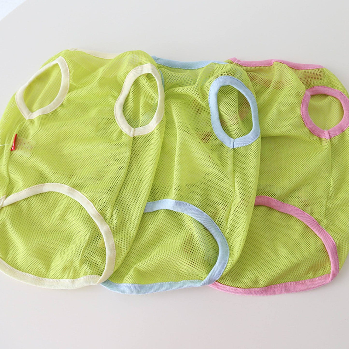 Dog Summer Green Mesh Shirt 'Cheese' dogsummergreenmeshshirtformediumdogs_5
