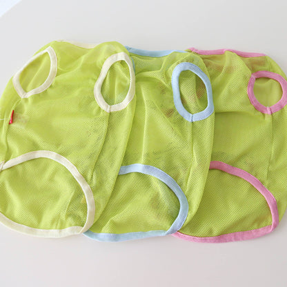 Dog Summer Green Mesh Shirt 'Cheese' dogsummergreenmeshshirtformediumdogs_5