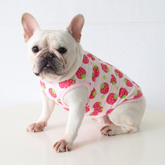 Dog Strawberry Shirt for Small Medium Dogs by Frenchiely