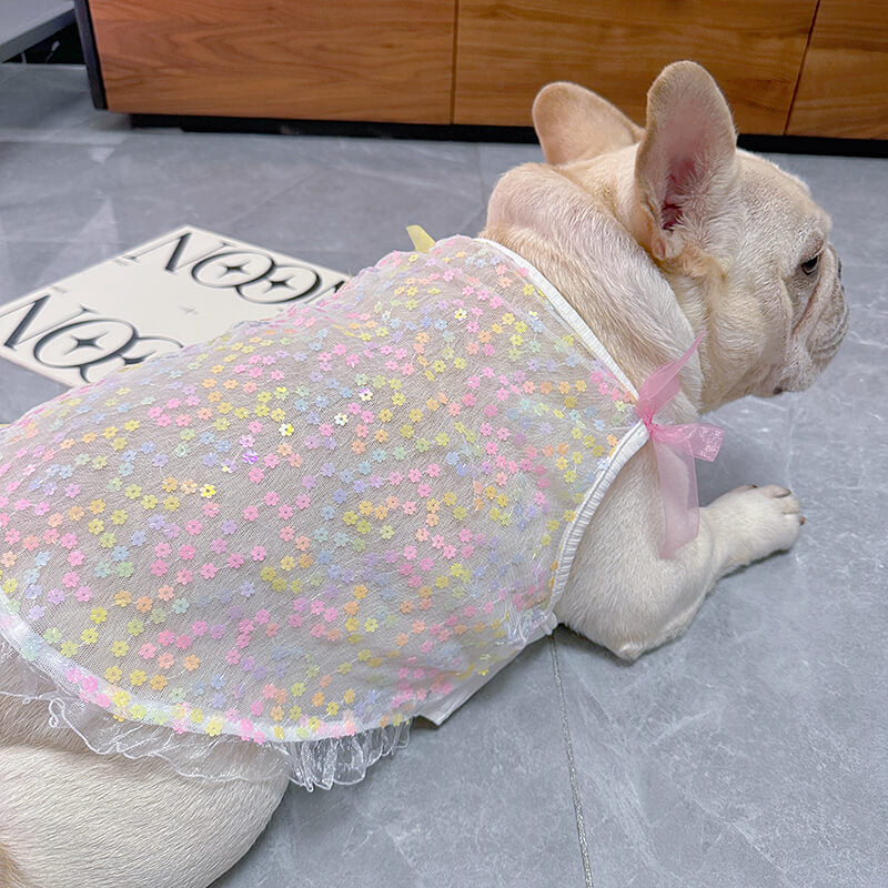 Dog Mermaid Floral Mesh Shirt for small medium dogs by Frenchiely
