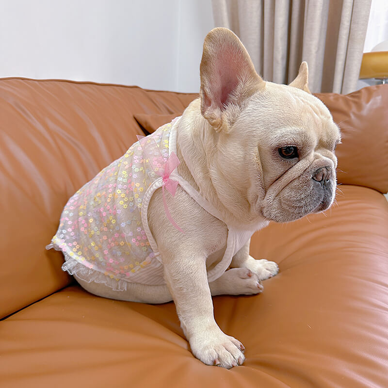 Dog Mermaid Floral Mesh Shirt for small medium dogs by Frenchiely
