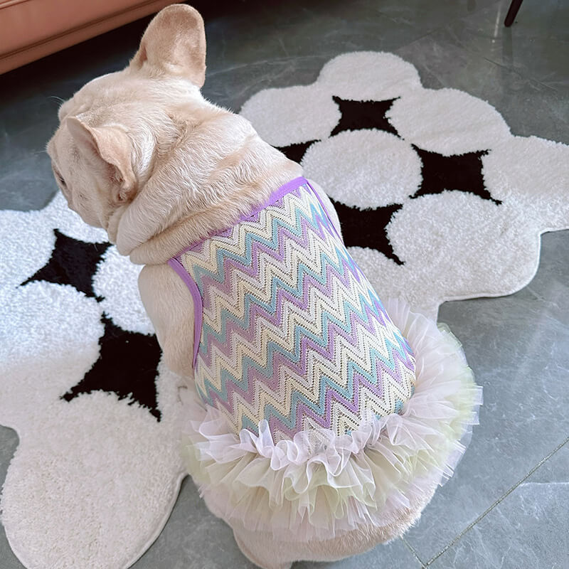 dog summer mesh breathable mesh dress 