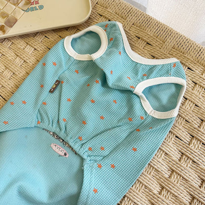 Breathable Waffle Lucky Puppy Shirt dogsummerwaffleshirtformediumdogbreeds_10