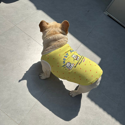 Breathable Waffle Lucky Puppy Shirt dogsummerwaffleshirtformediumdogbreeds_6