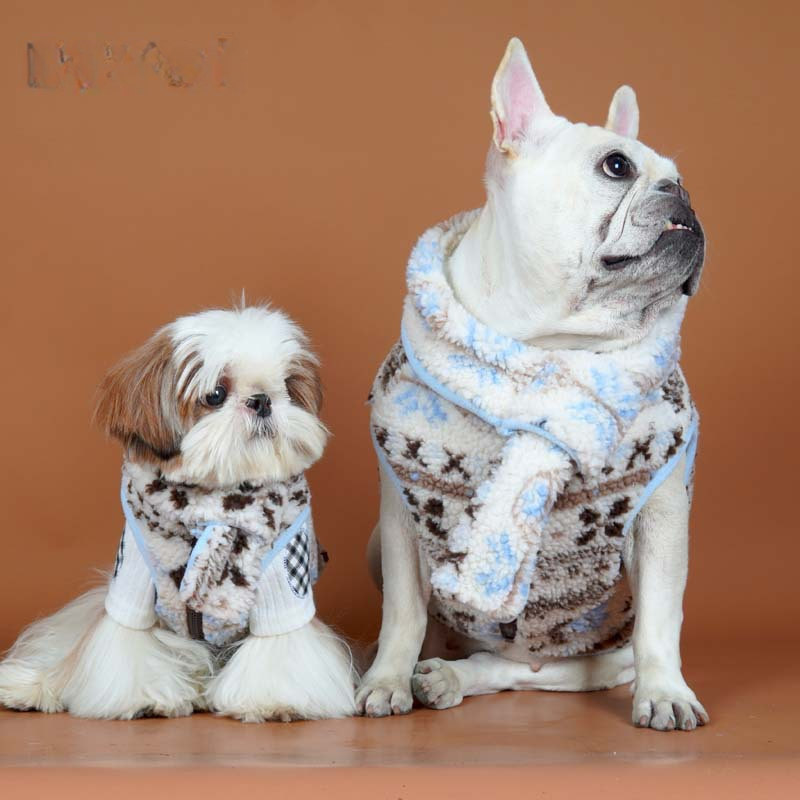 Vintage Sherpa Coat with Scarf