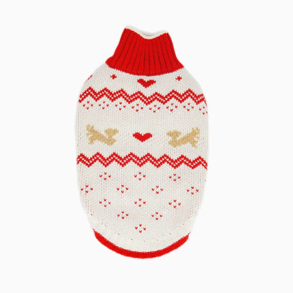 Doggie Pattern Vintage Sweater Red dogvintagesweaterwithdoggiepatternformediumdogs_2