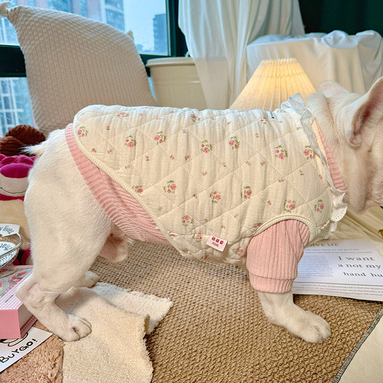 Jacket Vest with Lace dogwarmjacketwithlacecollarforsmallmediumdogsbyFrenchiely_12