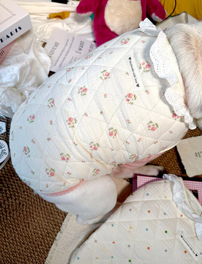 Jacket Vest with Lace dogwarmjacketwithlacecollarforsmallmediumdogsbyFrenchiely_2