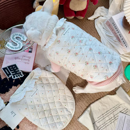 Jacket Vest with Lace dogwarmjacketwithlacecollarforsmallmediumdogsbyFrenchiely_2