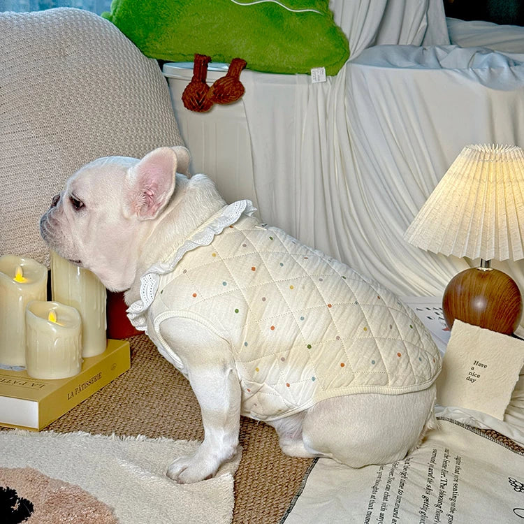 Jacket Vest with Lace dogwarmjacketwithlacecollarforsmallmediumdogsbyFrenchiely_3