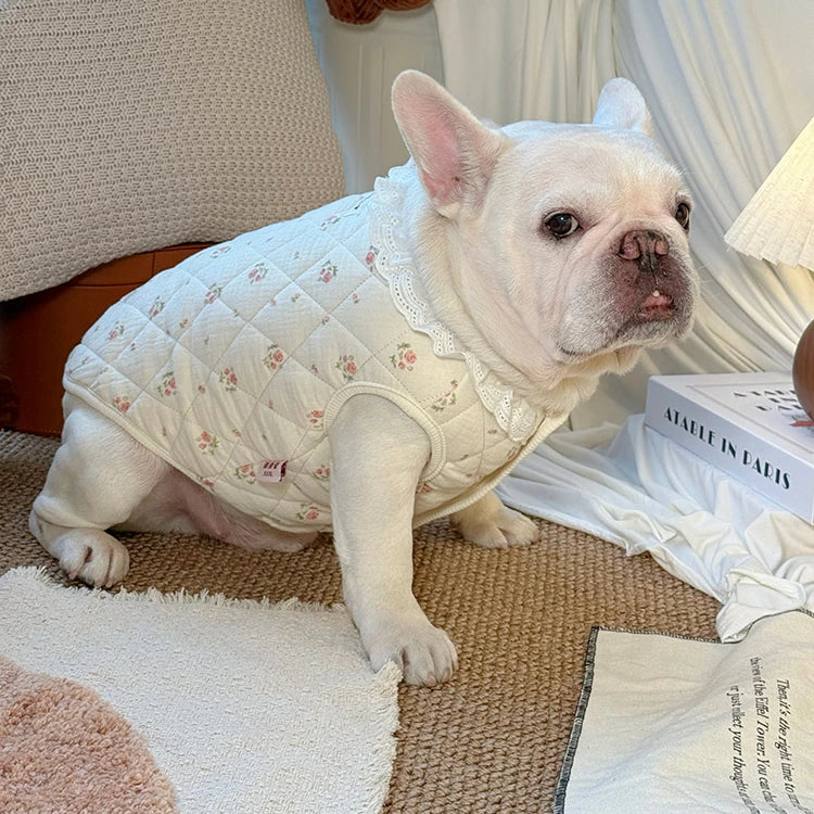 Jacket Vest with Lace dogwarmjacketwithlacecollarforsmallmediumdogsbyFrenchiely_4