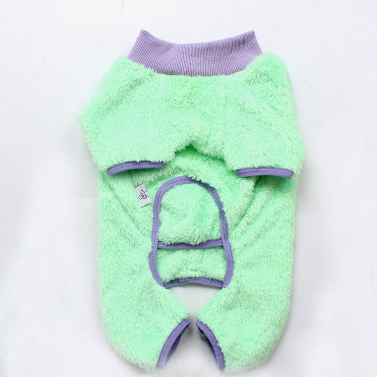 Dog Warm Onesie PJs Green dogwarmjumpsuitonesieformediumdogsbyFrenchiely_11