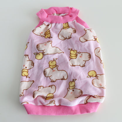 Dog Sleeveless Sweater Shirt Pink dogwarmshirtforsmallmediumdogbreeds_12