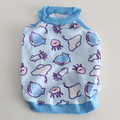 Dog Sleeveless Sweater Shirt Blue dogwarmshirtforsmallmediumdogbreeds_9