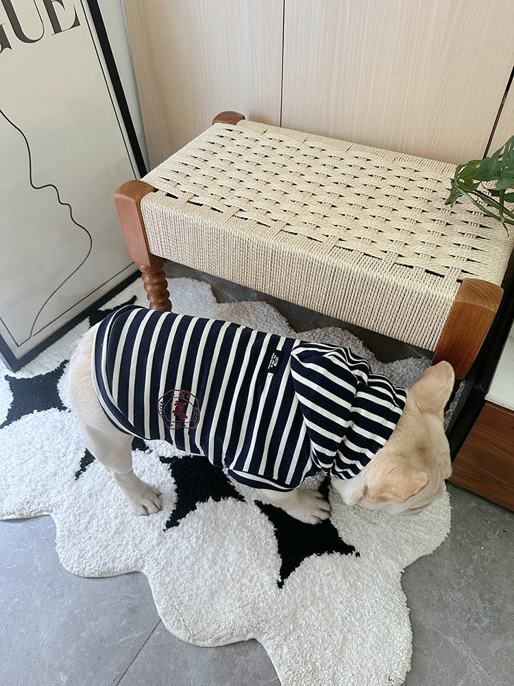 Dog Black Stripe Hooded Shirt for Medium Dog Breeds by Frenchiely