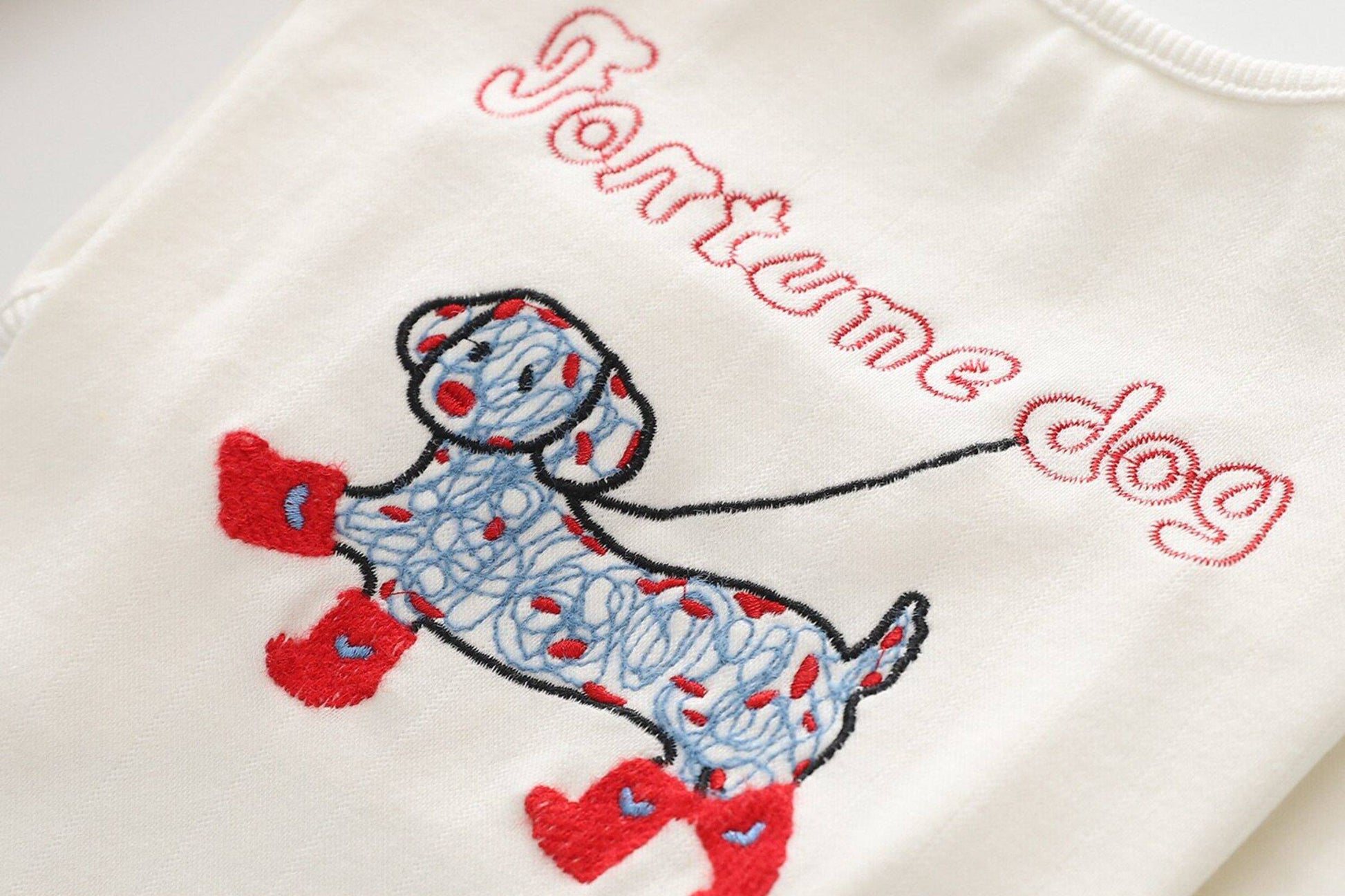 Cotton Spring/Autumn Dacshund Shirt dogwhitedaschundcottonshirtformediumdogsbyFrenchiely_9