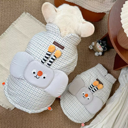 Bee Checker Pattern Costume dogwintercartoonbeecostumejacketforsmallmediumdogsbyFrenchiely_5