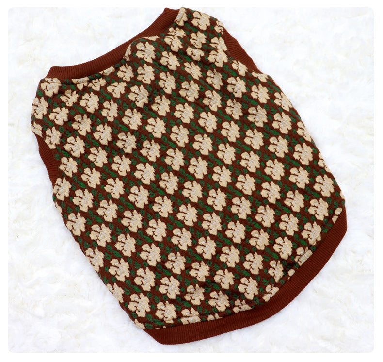 Floral Vest Fleece Lined